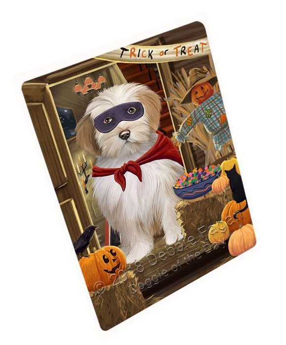 Enter at Own Risk Trick or Treat Halloween Tibetan Terrier Dog Cutting Board C64374
