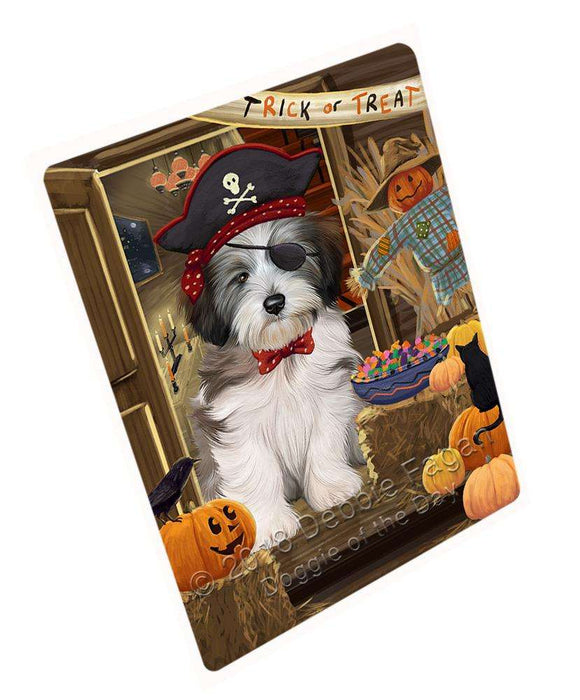 Enter at Own Risk Trick or Treat Halloween Tibetan Terrier Dog Cutting Board C64377