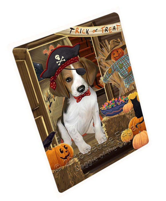 Enter at Own Risk Trick or Treat Halloween Treeing Walker Coonhound Dog Large Refrigerator / Dishwasher Magnet RMAG80778