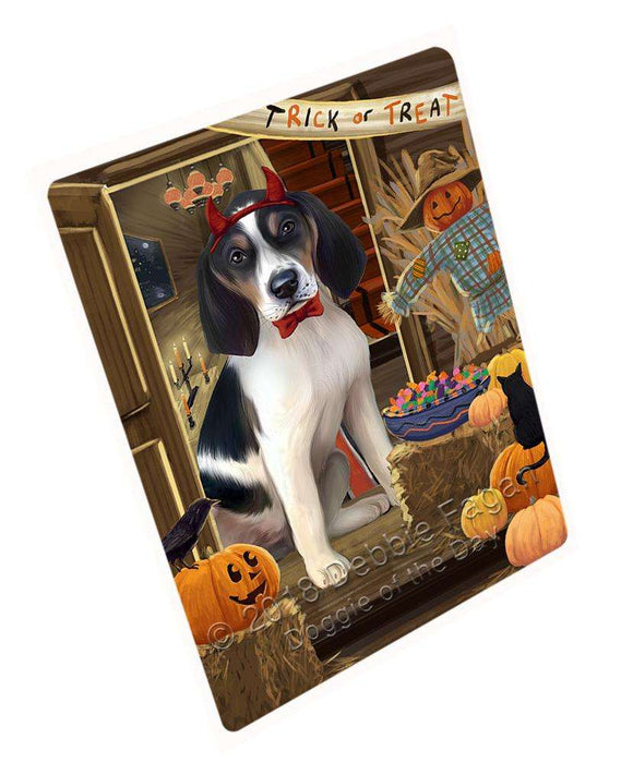 Enter at Own Risk Trick or Treat Halloween Treeing Walker Coonhound Dog Large Refrigerator / Dishwasher Magnet RMAG80784