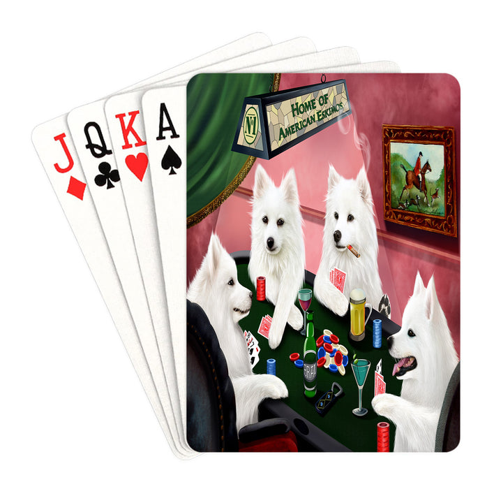 Home of American Eskimo Dogs Playing Poker Playing Card Decks