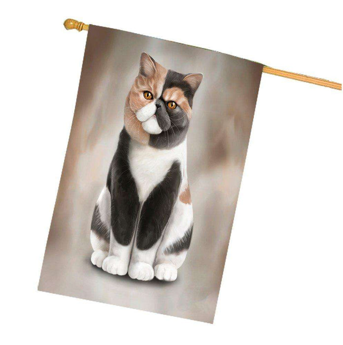 Exotic Shorthair Cat House Flag