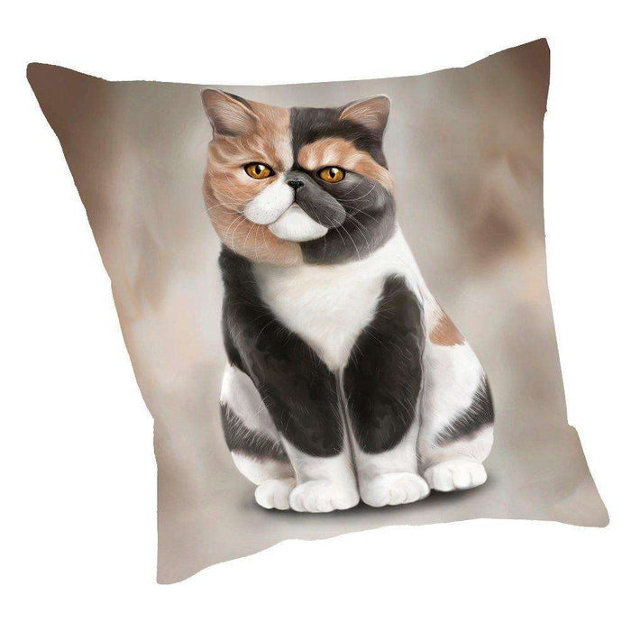 Exotic Shorthair Cat Throw Pillow D018