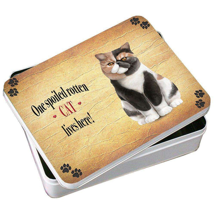 Exotic Shorthair Spoiled Rotten Cat Photo Storage Tin