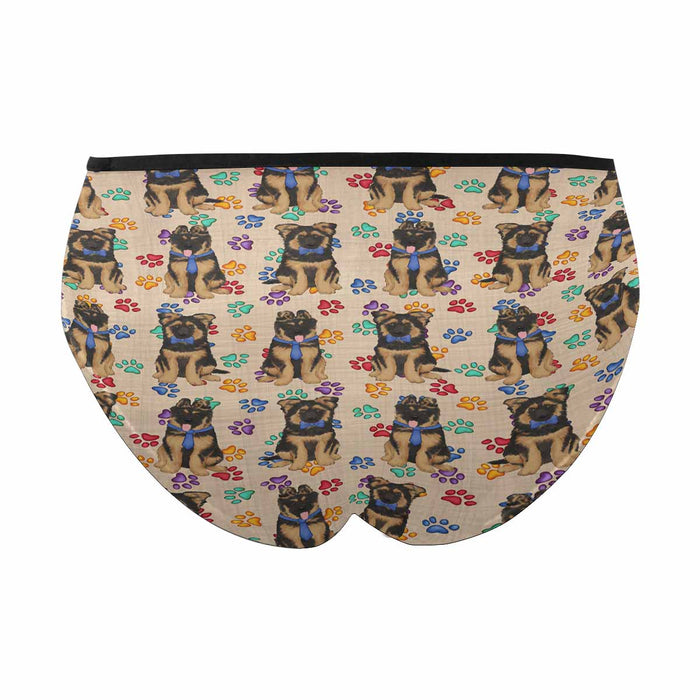 German Shepherd Dogs Blue  Women&#039;s High Waist Briefs (Model L26)