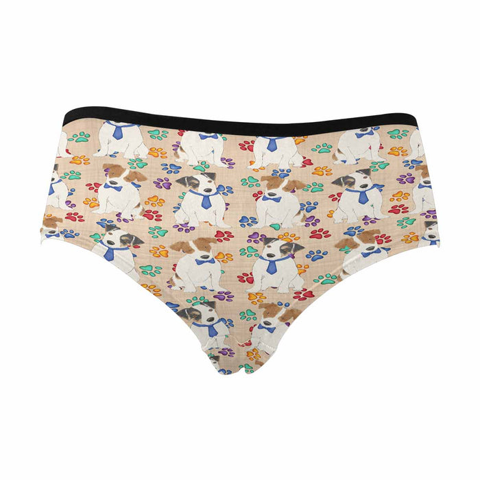 Jack Russell Terrier Dogs Blue  Women&#039;s High Waist Briefs (Model L26)