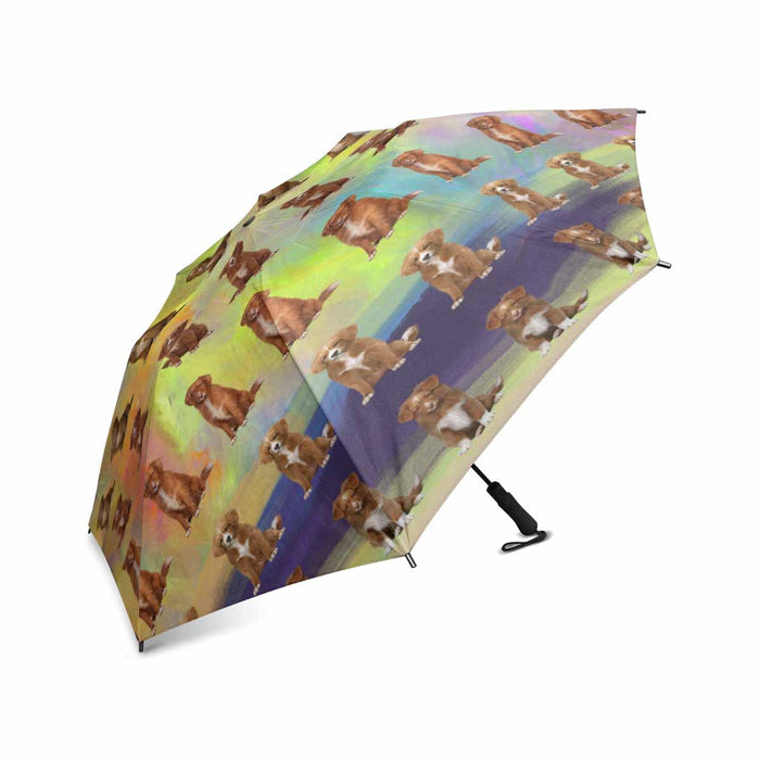 Nova Scotia Duck Toller Retriever Dogs  Semi-Automatic Foldable Umbrella