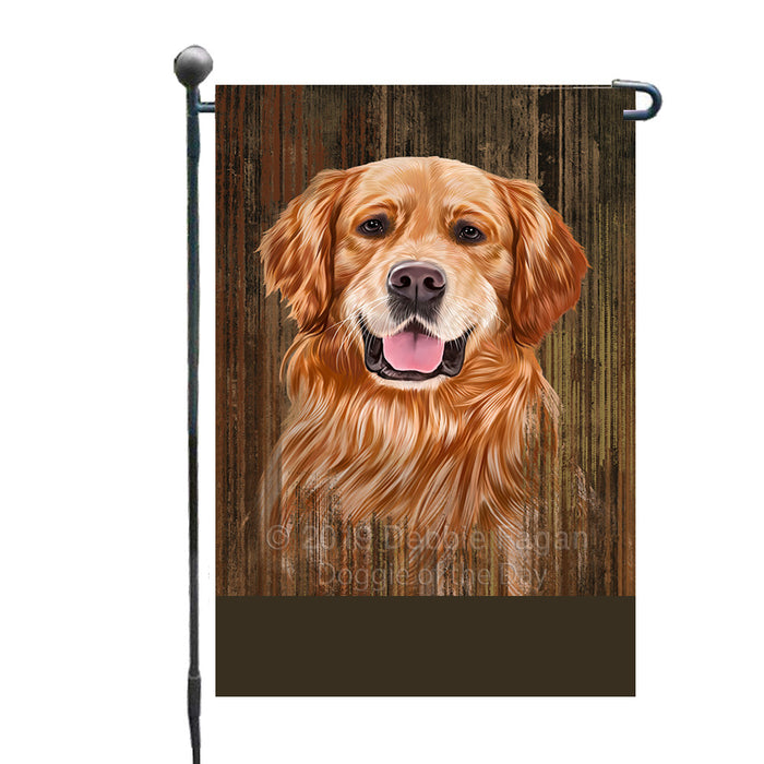 Personalized Rustic Golden Retriever Dog Custom Garden Flag GFLG63513