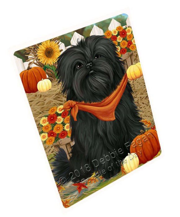 Fall Autumn Greeting Affenpinscher Dog with Pumpkins Cutting Board C55989