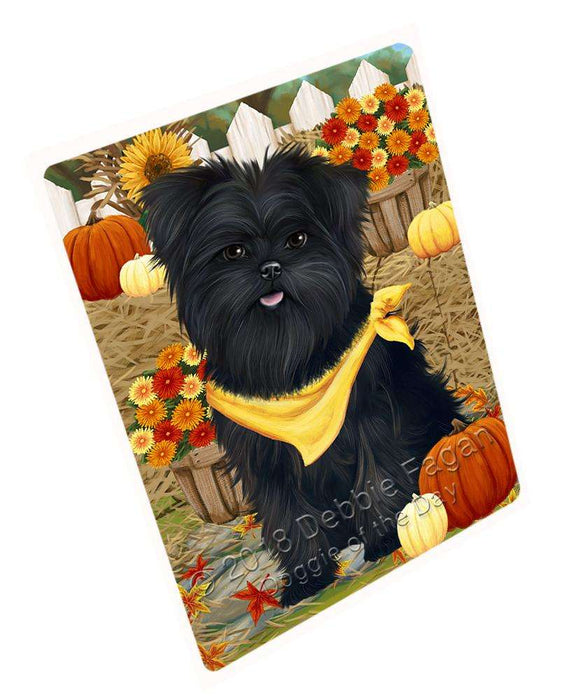 Fall Autumn Greeting Affenpinscher Dog with Pumpkins Cutting Board C55992