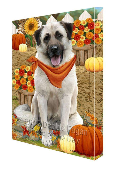 Fall Autumn Greeting Anatolian Shepherd Dog with Pumpkins Canvas Print Wall Art Décor CVS72206