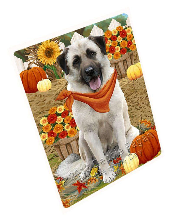 Fall Autumn Greeting Anatolian Shepherd Dog with Pumpkins Cutting Board C56019