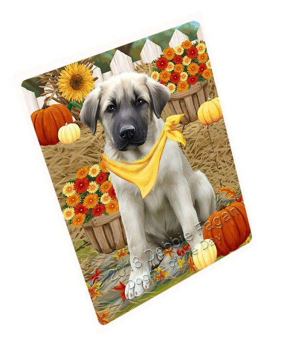 Fall Autumn Greeting Anatolian Shepherd Dog with Pumpkins Cutting Board C56022