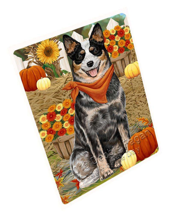 Fall Autumn Greeting Australian Cattle Dog with Pumpkins Cutting Board C56025