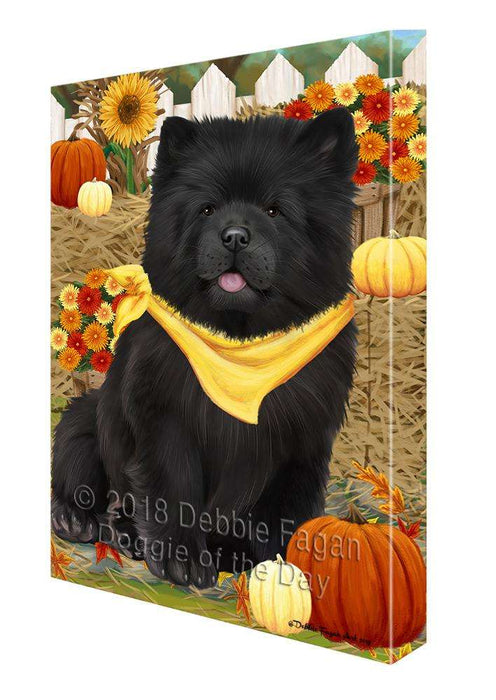 Fall Autumn Greeting Chow Chow Dog with Pumpkins Canvas Print Wall Art Décor CVS72818
