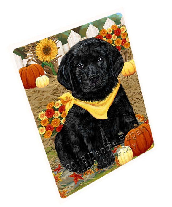 Fall Autumn Greeting Labrador Retriever Dog with Pumpkins Cutting Board C56334