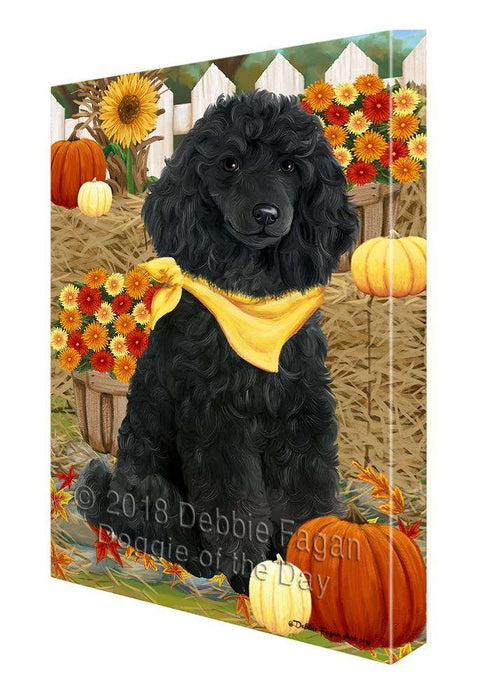 Fall Autumn Greeting Pomeranian Dog with Pumpkins Canvas Print Wall Art Décor CVS73718