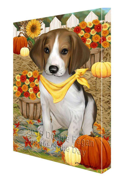 Fall Autumn Greeting Treeing Walker Coonhound Dog with Pumpkins Canvas Print Wall Art Décor CVS74168