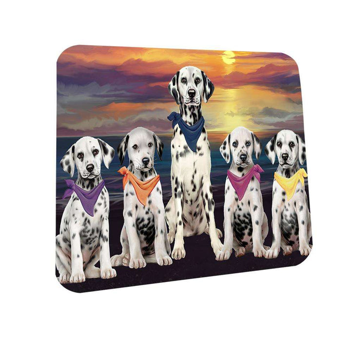 Family Sunset Portrait Dalmatians Dog Coasters Set of 4 CST50206