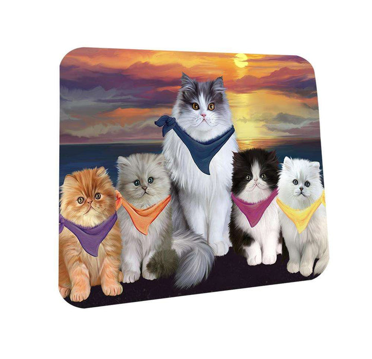 Family Sunset Portrait Persian Cats Coasters Set of 4 CST50220