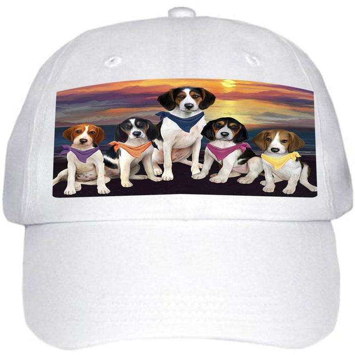 Family Sunset Portrait Treeing Walker Coonhounds Dog Ball Hat Cap HAT54588