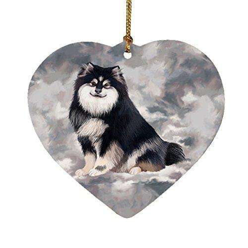 Finnish Lapphund Dog Heart Christmas Ornament
