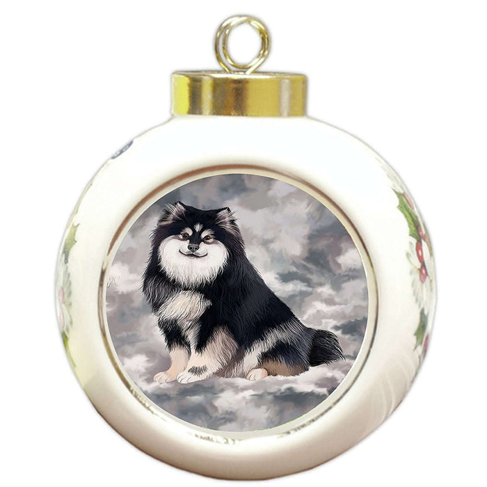 Finnish Lapphund Dog Round Ball Christmas Ornament