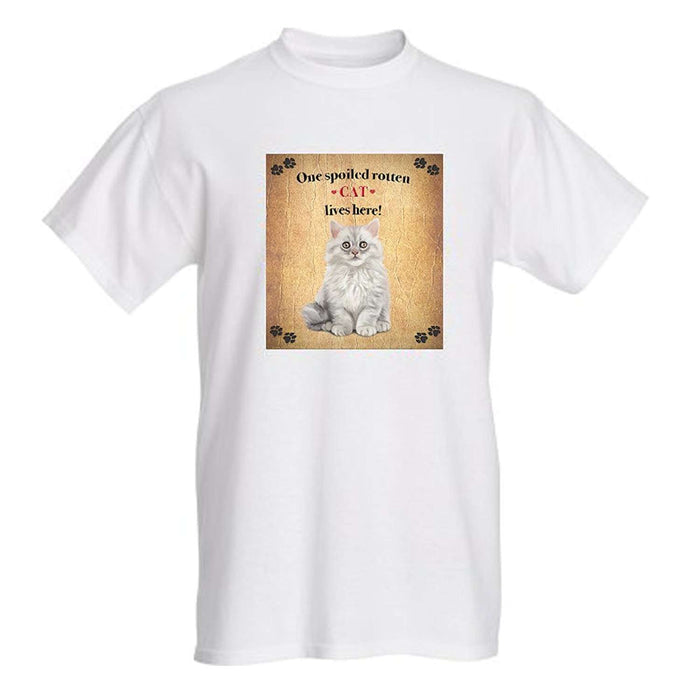 Fluffy Longhair Spoiled Rotten Cat T-Shirt
