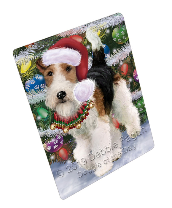 Trotting in the Snow Fox Terrier Dog Cutting Board - For Kitchen - Scratch & Stain Resistant - Designed To Stay In Place - Easy To Clean By Hand - Perfect for Chopping Meats, Vegetables, CA81422