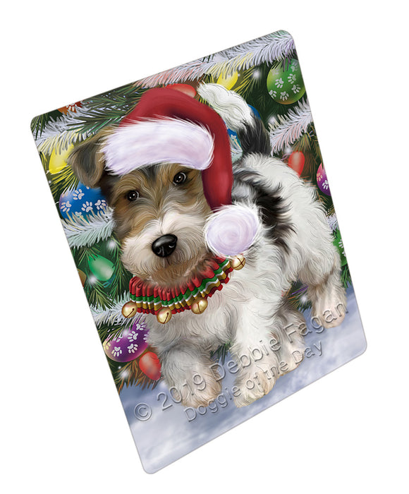 Trotting in the Snow Fox Terrier Dog Cutting Board - For Kitchen - Scratch & Stain Resistant - Designed To Stay In Place - Easy To Clean By Hand - Perfect for Chopping Meats, Vegetables, CA81424