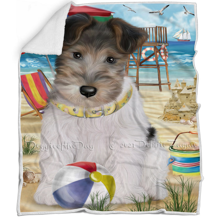 Pet Friendly Beach Fox Terrier Dog Blanket BLNKT65928