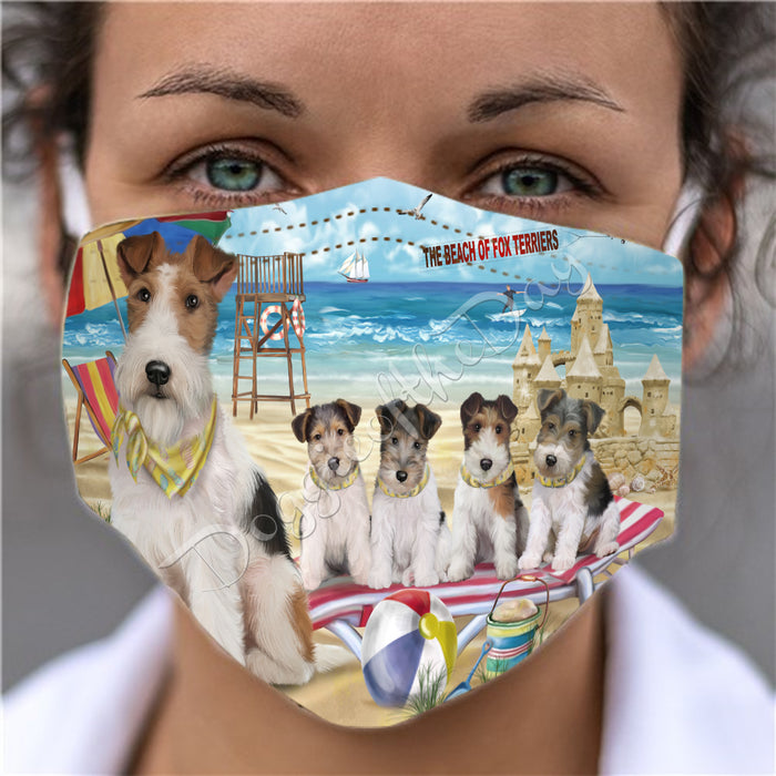 Pet Friendly Beach Fox Terrier Dogs Face Mask FM49101
