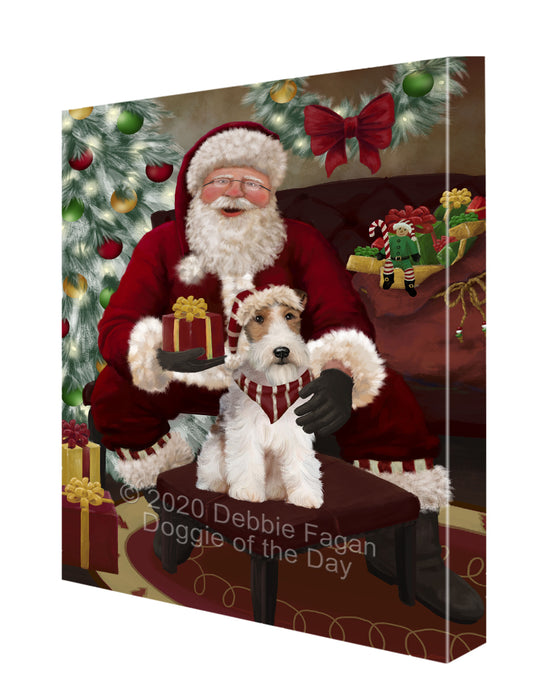 Santa I've Been Good Wire Fox Terrier Dog Canvas Print Wall Art Décor CVS148526
