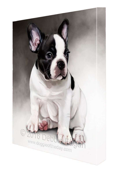 French Bulldog Art Portrait Print Canvas