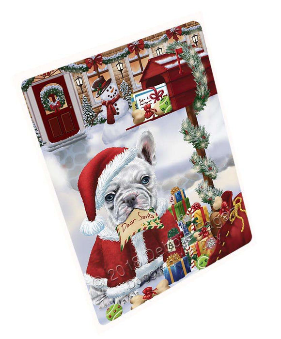 French Bulldog Dear Santa Letter Christmas Holiday Mailbox Large Refrigerator / Dishwasher Magnet RMAG84276