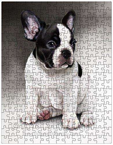 French Bulldog Dog Art Portrait Print 300 Pc. Puzzle with Photo Tin