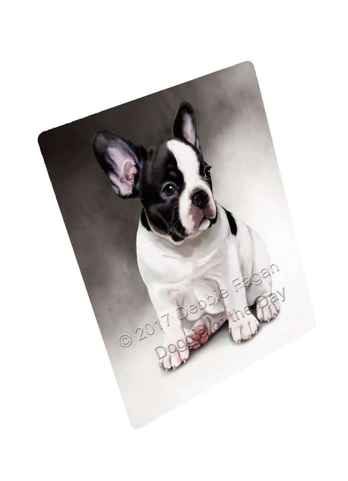 French Bulldog Dog Art Portrait Print Woven Throw Sherpa Plush Fleece Blanket D025
