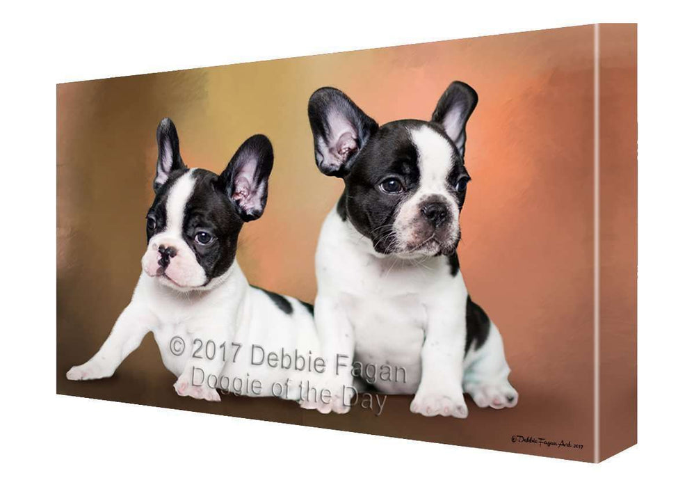 French Bulldog Dog Painting Printed on Canvas Wall Art