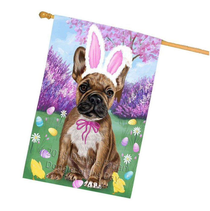 French Bulldog Easter Holiday House Flag FLG49111
