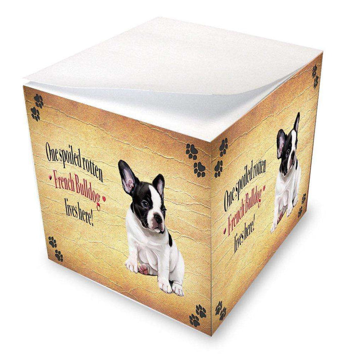 French Bulldog Spoiled Rotten Dog Note Cube
