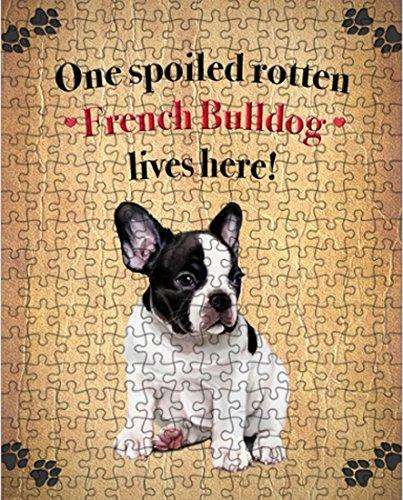 French Bulldog Spoiled Rotten Dog Puzzle with Photo Tin