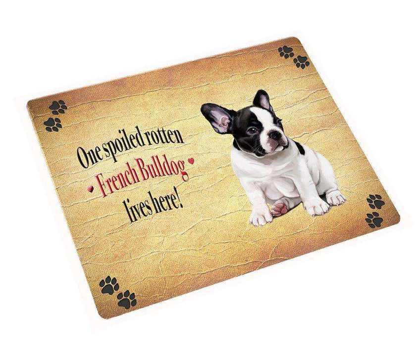 French Bulldog Spoiled Rotten Dog Tempered Cutting Board