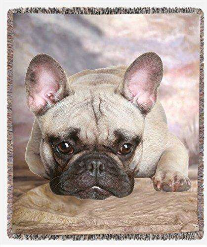 French Bulldog Woven Throw Blanket 54 x 38