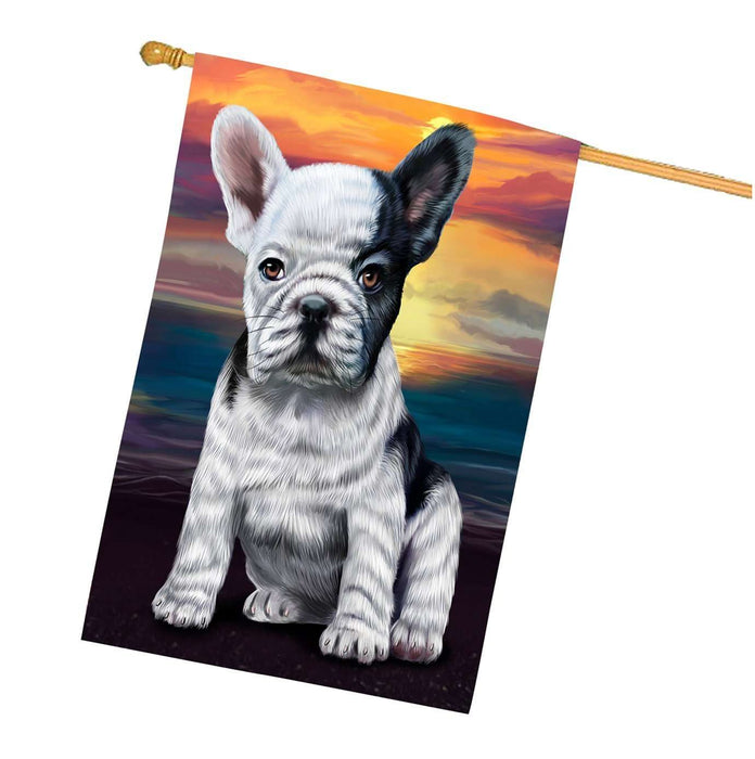 French Bulldogs Dog House Flag