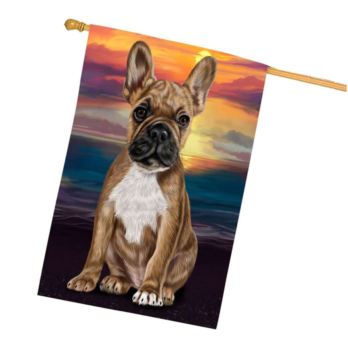 French Bulldogs Dog House Flag