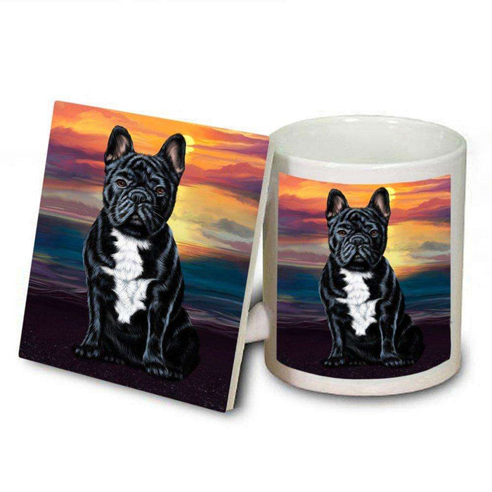 French Bulldogs Dog Mug and Coaster Set