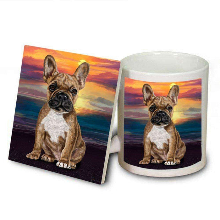 French Bulldogs Dog Mug and Coaster Set