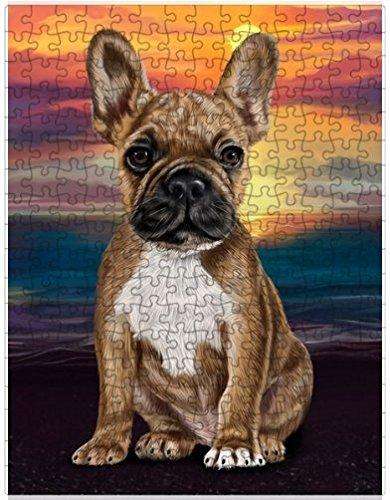 French Bulldogs Dog Puzzle with Photo Tin