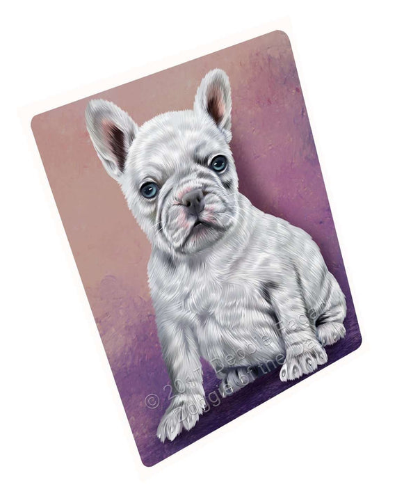 French Bulldogs Puppy Dog Art Portrait Print Woven Throw Sherpa Plush Fleece Blanket