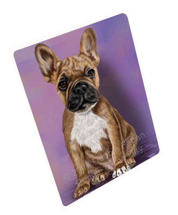 French Bulldogs Puppy Dog Art Portrait Print Woven Throw Sherpa Plush Fleece Blanket